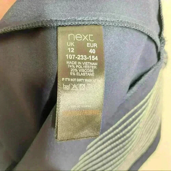 Next Navy and White Shift Dress with Pockets Size 8 US Size 12 UK - Picture 5 of 6